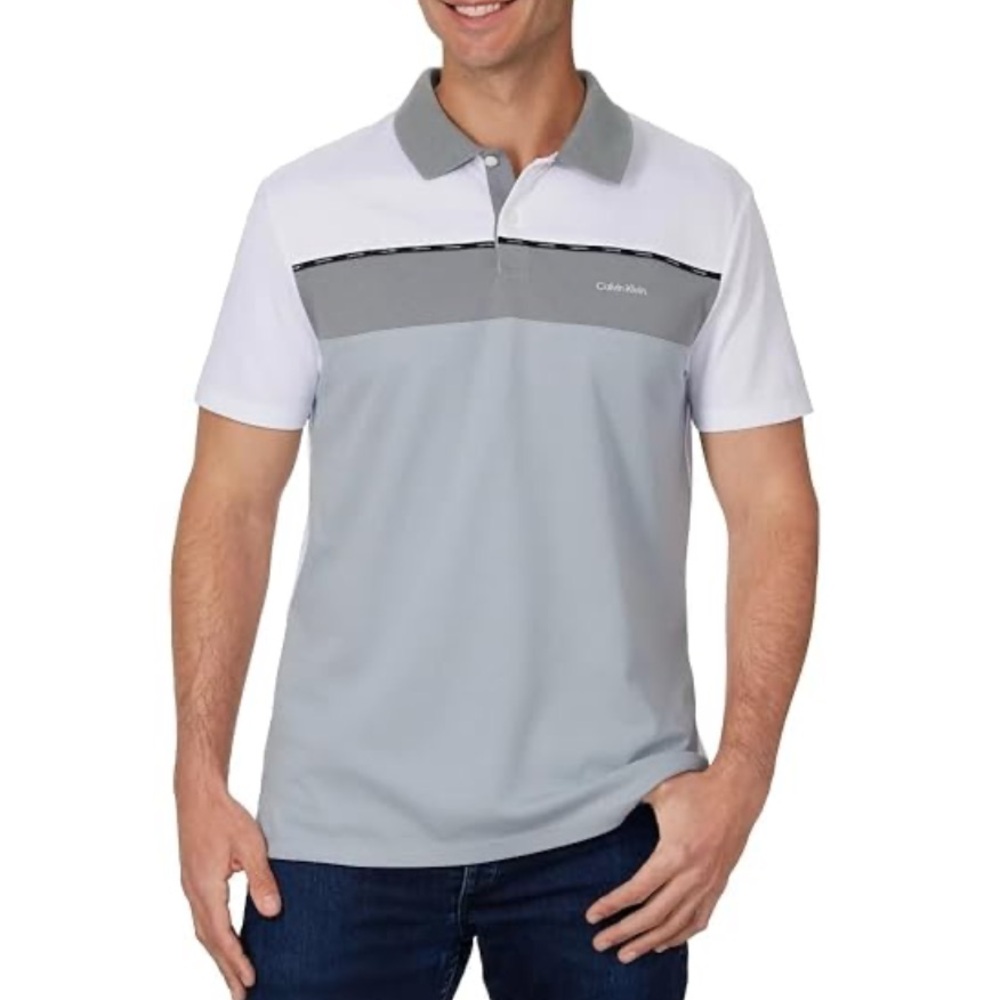 Calvin Klein Men's Two-Tone Polo Shirt